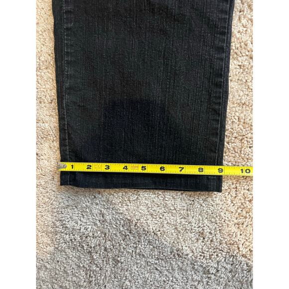 Riders by Lee Black Crop Straight Leg Denim Jeans Women Size 24 Plus 40x25 EUC - Picture 6 of 6